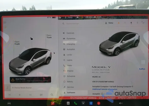 2021 Tesla Model Y Long Range Dual Motor All-Wheel Drive из США, поврежденный, VIN 5YJYGDEE1MF149602